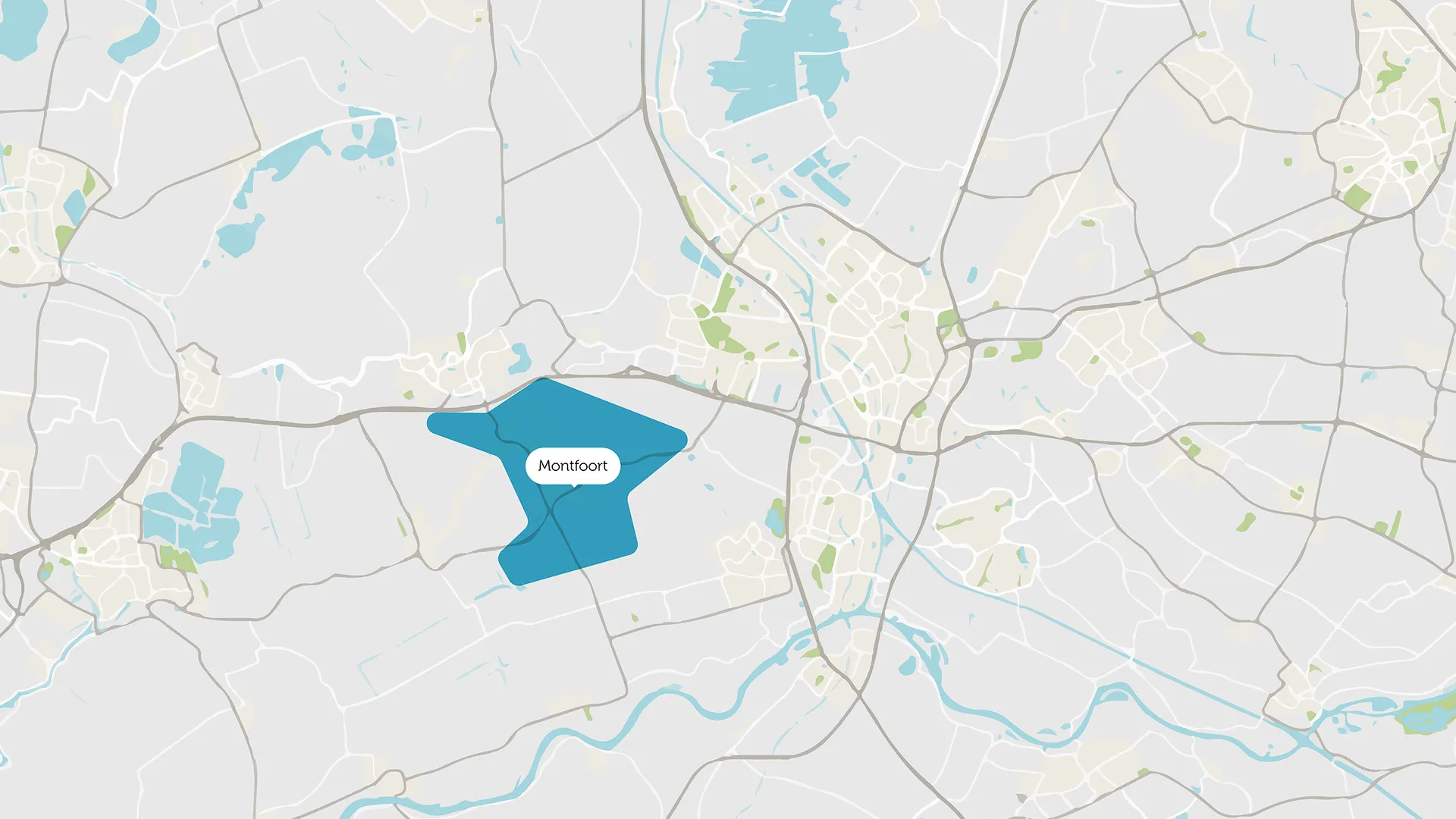 Kaart met aanduiding van de gemeente Montfoort