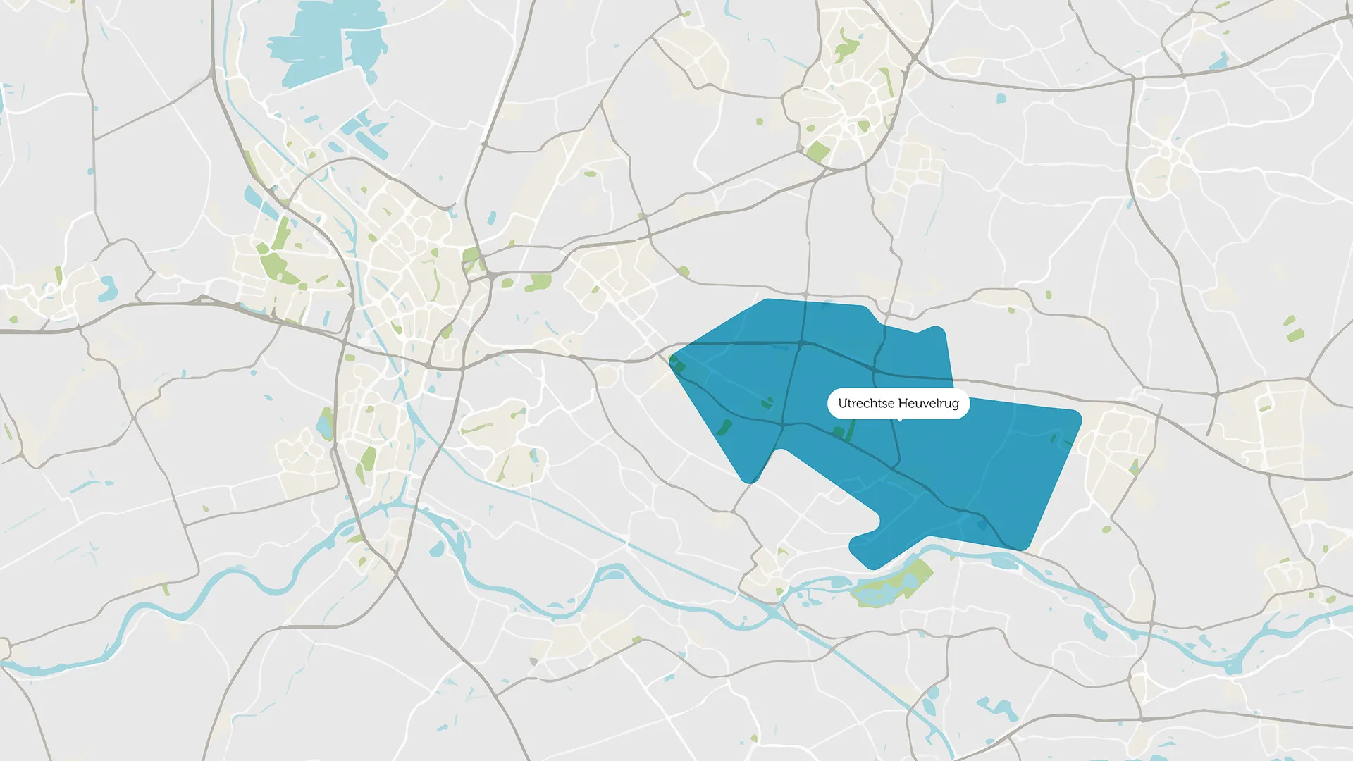 Kaart met aanduiding van de gemeente Utrechtse Heuvelrug