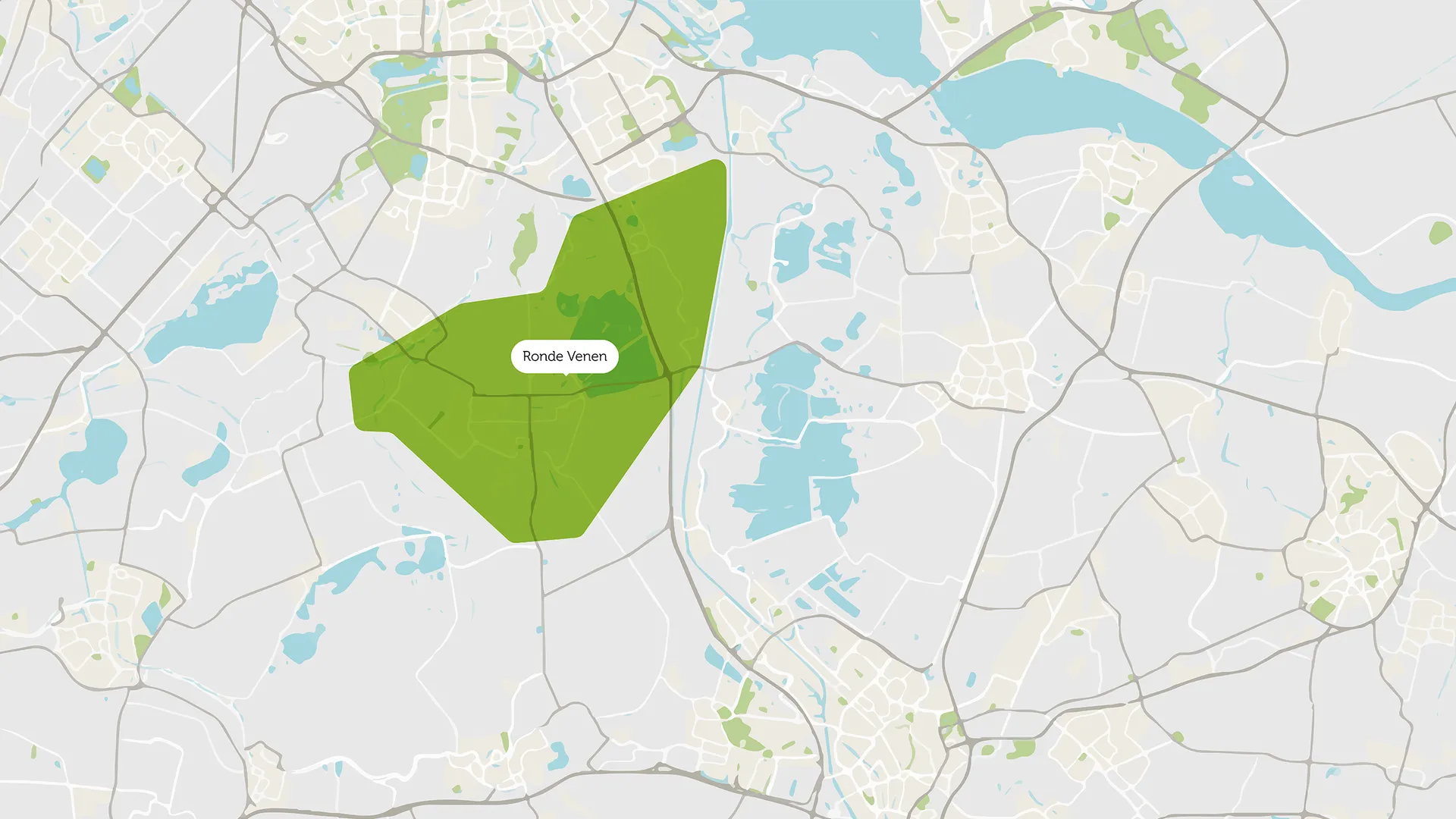 Kaart met aanduiding van de gemeente Ronde Venen