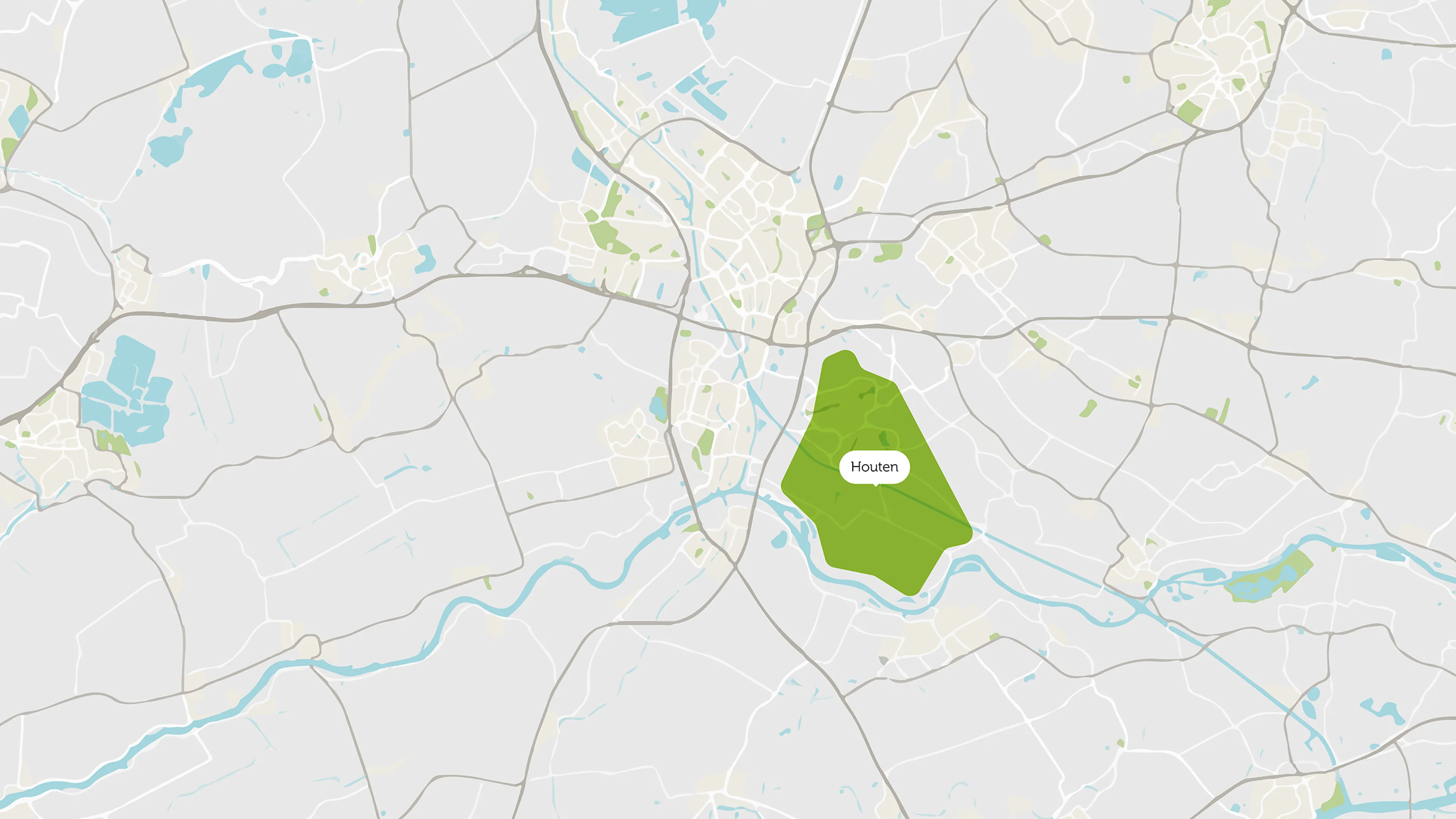 Kaart met aanduiding van de gemeente Houten