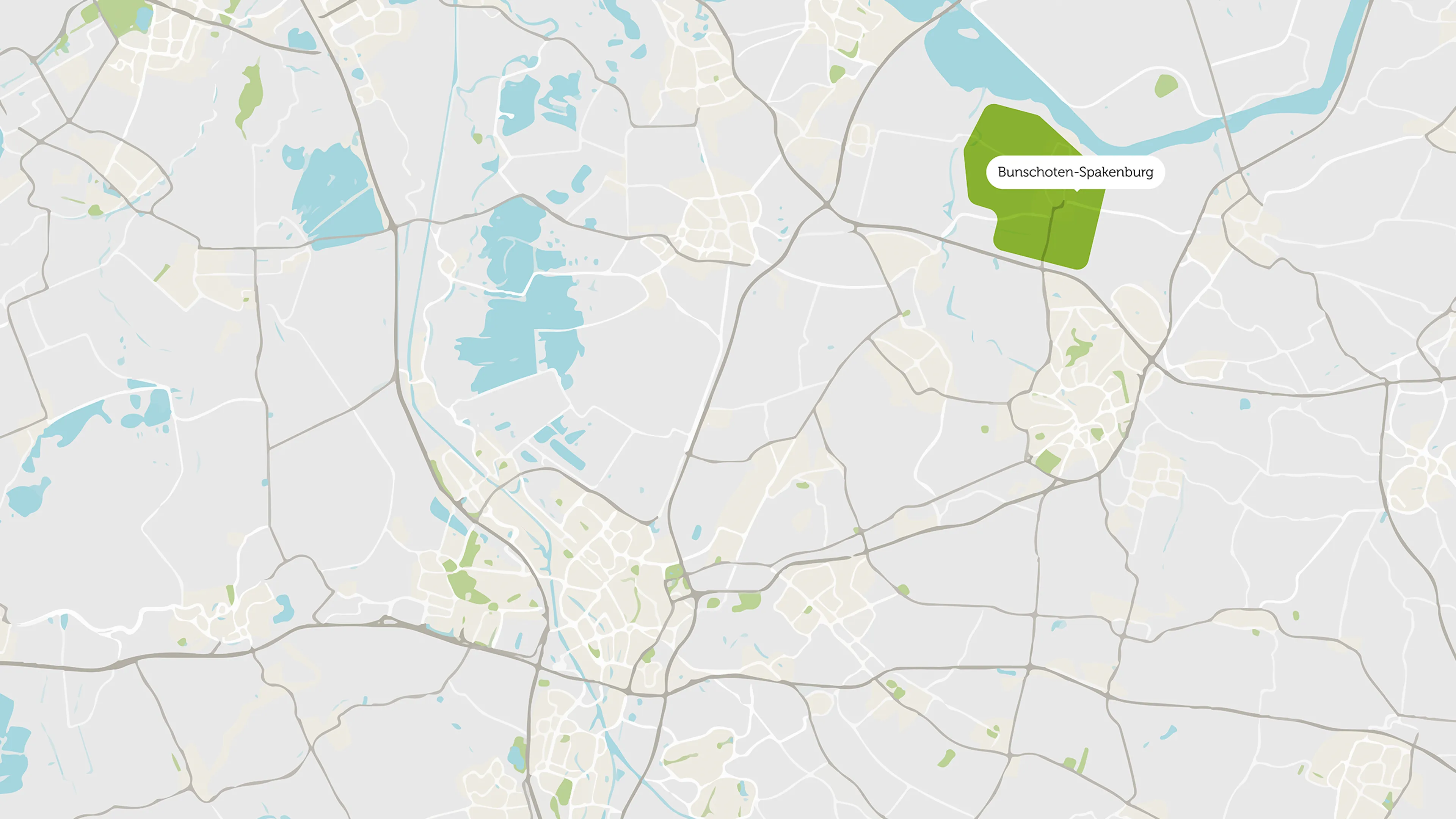 Kaart met aanduiding van de gemeente Bunschoten-Spakenburg